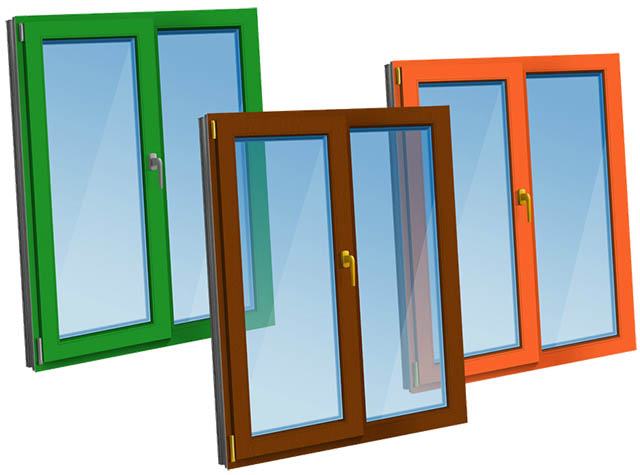 Цветные пластиковые окна - коричневые, серые по доступной цене фото Солнечногорск